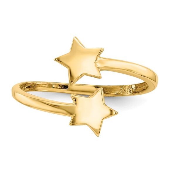 Star Toe Ring in 14 Karat Yellow Gold - Picture 4 of 6